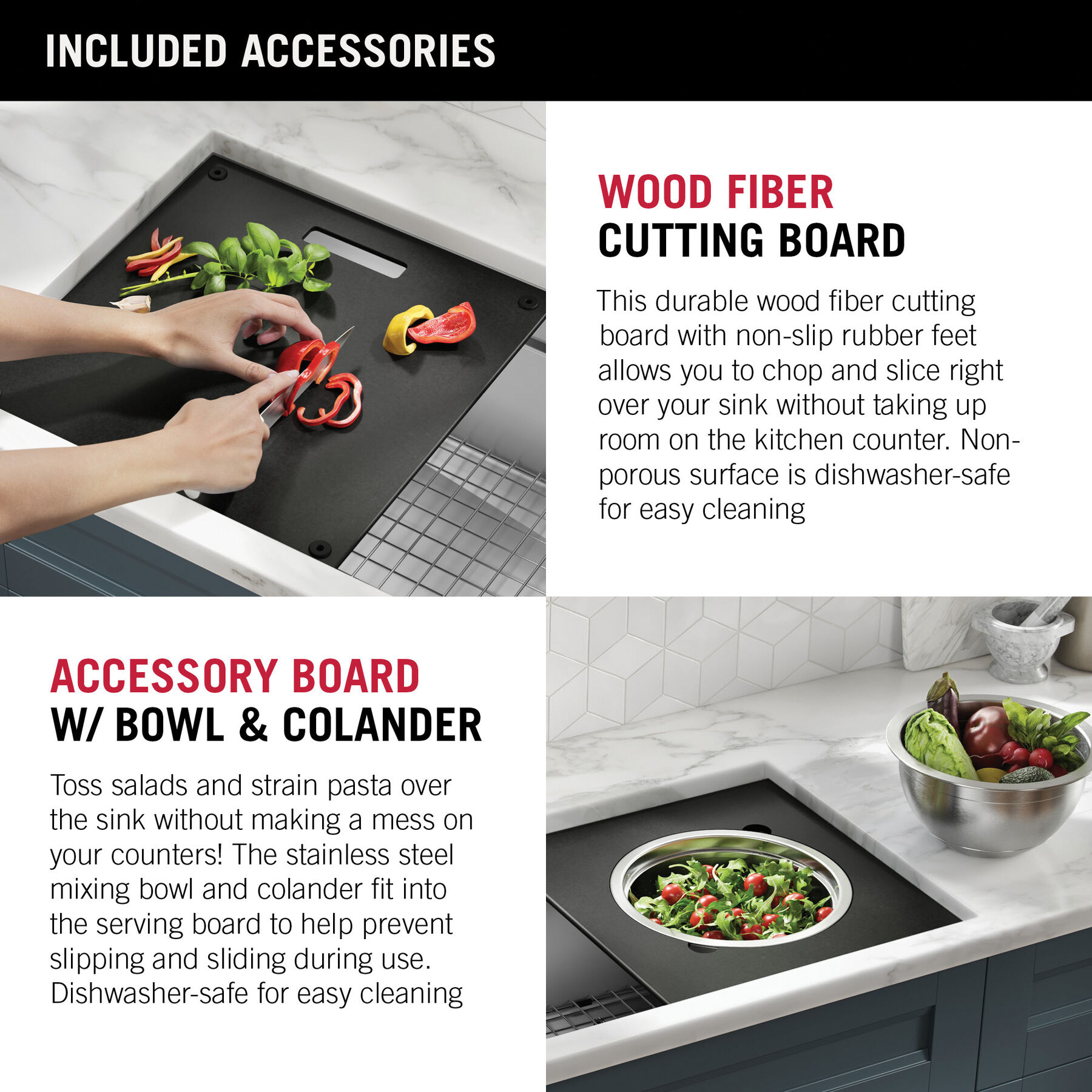 45” Workstation Undermount Single Bowl 16 Gauge Stainless Steel Kitchen Sink with 2-Tier WorkFlow™ Ledge and Accessories, image 1